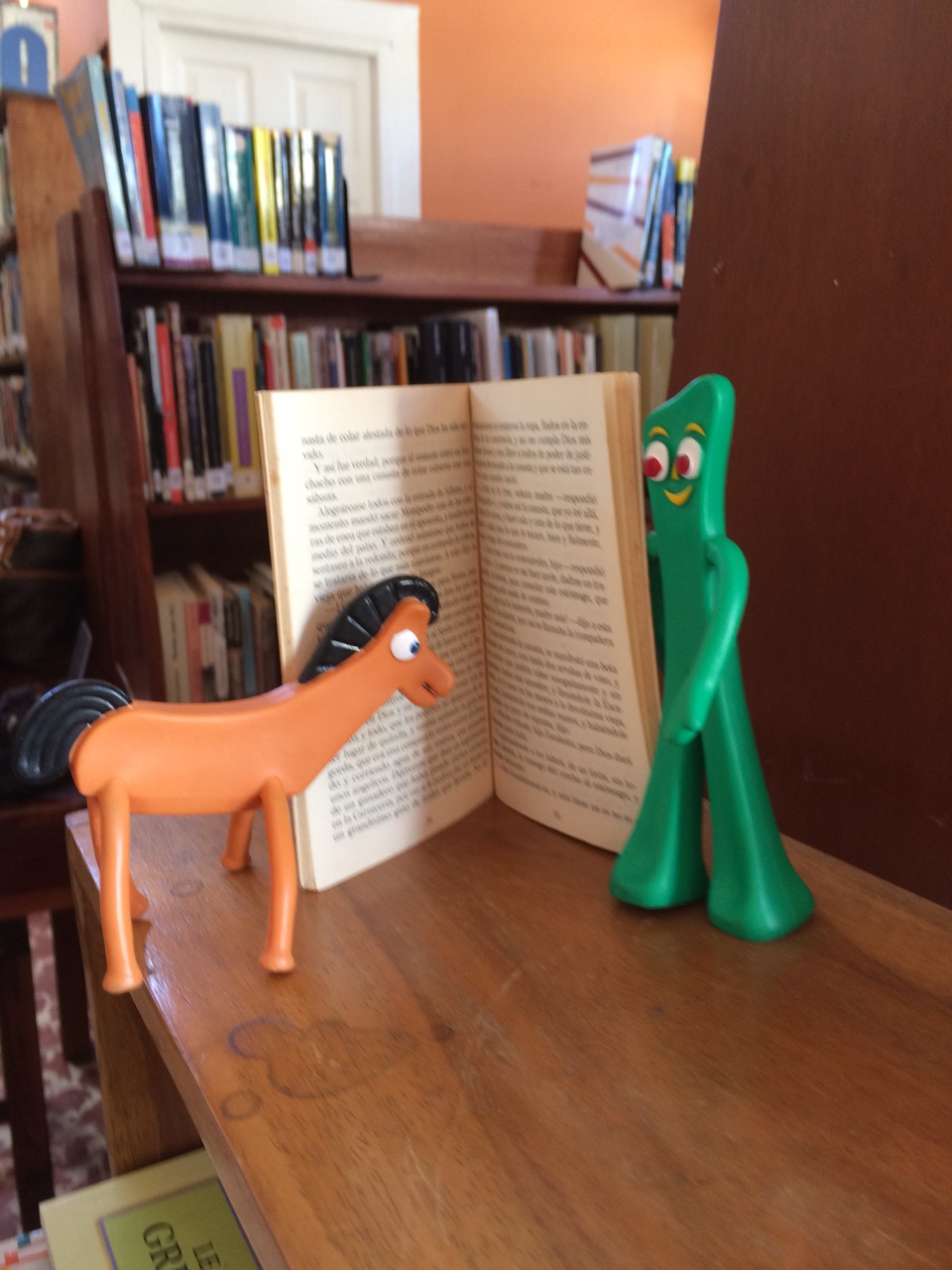 Pokey and Gumby love to read!