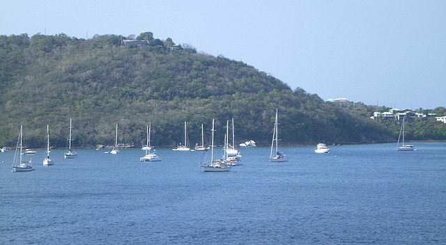 Yachts in beautiful Crown Bay