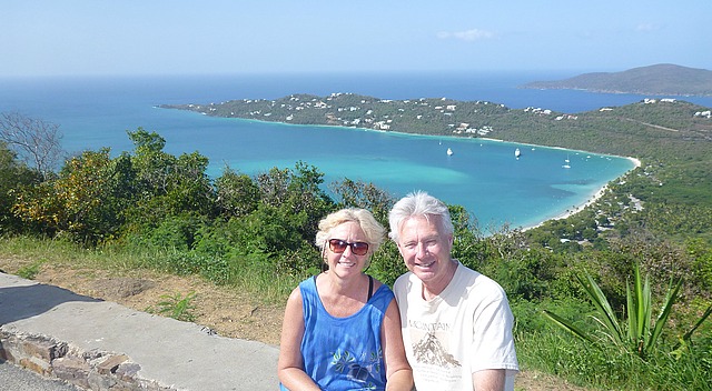 Us at the Megan's Bay viewpoint