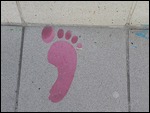 Pink footstep (I have no idea.)